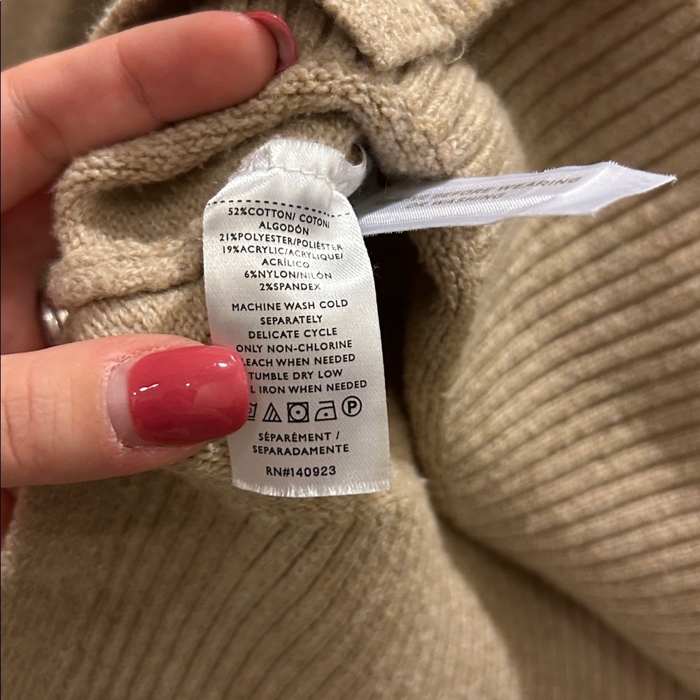 LOFT Mock Neck Snowflake Sweater - Picture 4 of 5